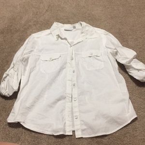 Cropped Sleeve Button Down